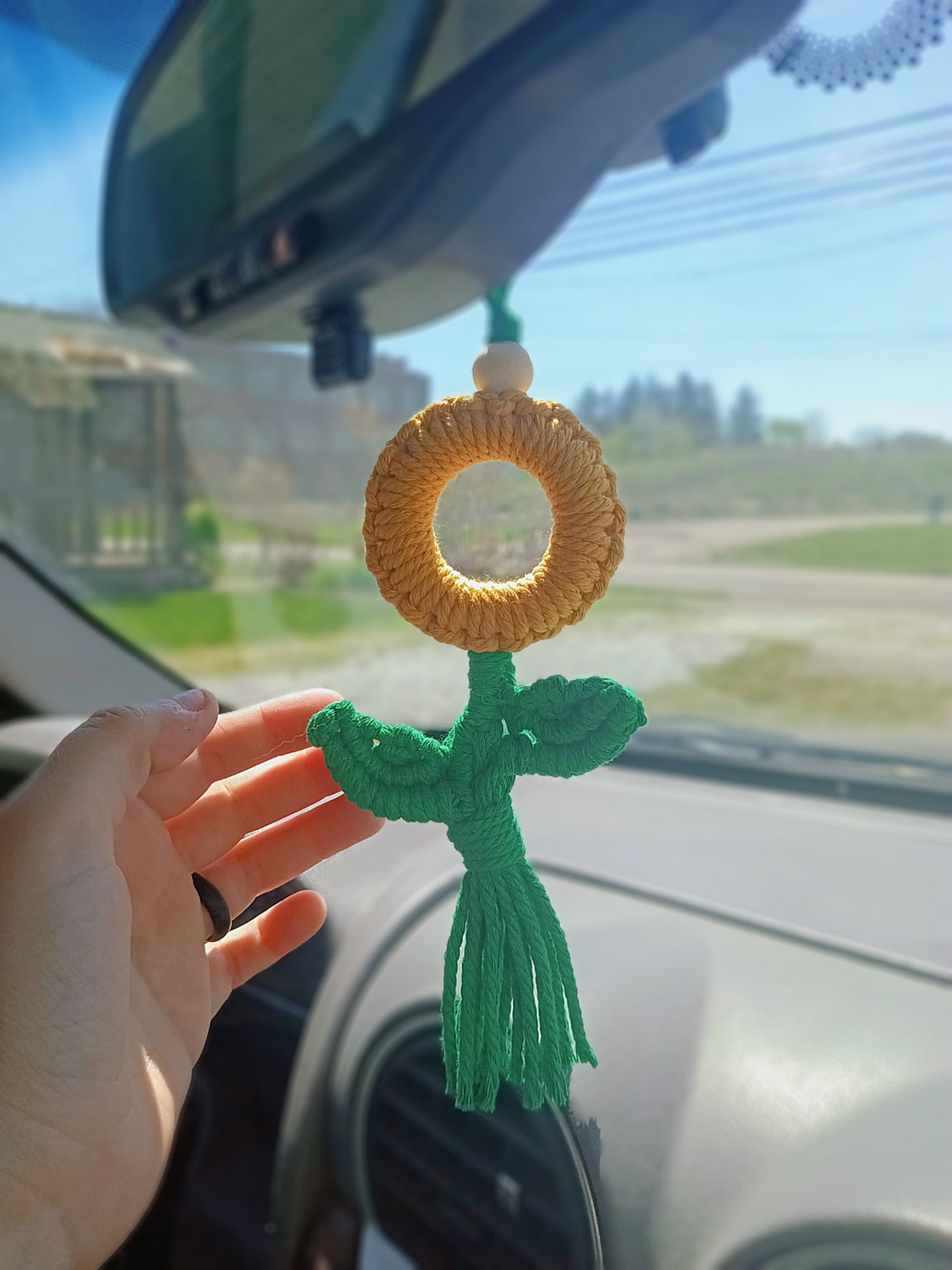 Sunflower car charm/diffuser