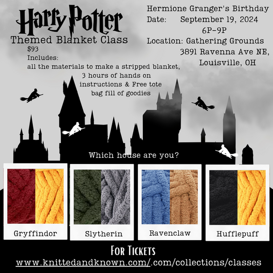 Hermione Granger Chunky Blanket Class - September 19th at Gathering Grounds