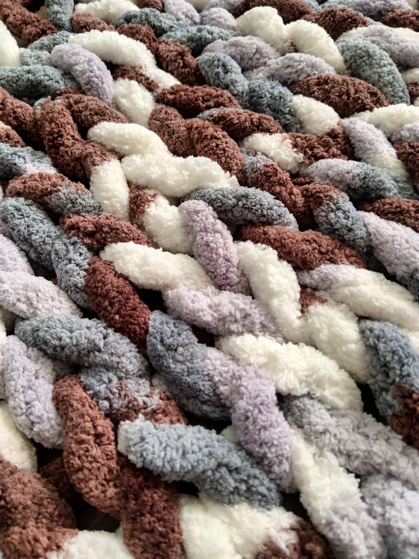 Chunky Knit Blanket - Snow Peak