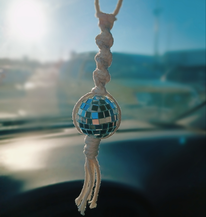 Disco Ball Car Charms